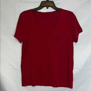 Madewell, V-Neck, Short Sleeve, Lightweight, Front pocket, T-Shirt. Size L